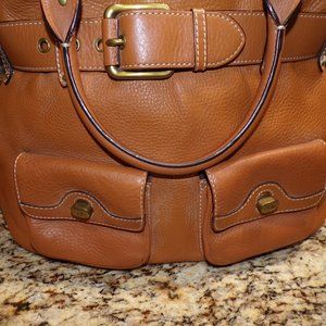 Cole Hann Large Leather Belt Bucket Bag